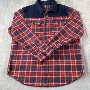 American Eagle Outfitters Flannel Shirt Mens XXL Plaid Holiday Casual Preppy